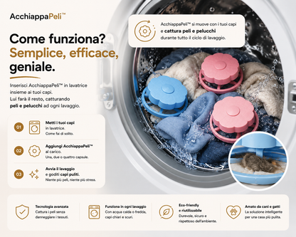 AcchiappaPeli™ – Cattura Peli in Lavatrice